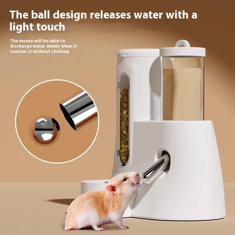 Automatic Pet Feeder - 1Pc 2In1 ハムスターフィーダーと給水器大容量漏れ防止自動食品水ディスペンサー小型ペット給餌用品