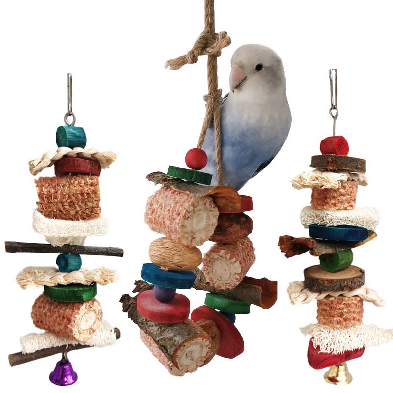 Pet Supplies Login - 鳥用おもちゃ パラソル鳥用噛むおもちゃ 天然トウモロコシ芯 ルーファログ 樹皮 果物