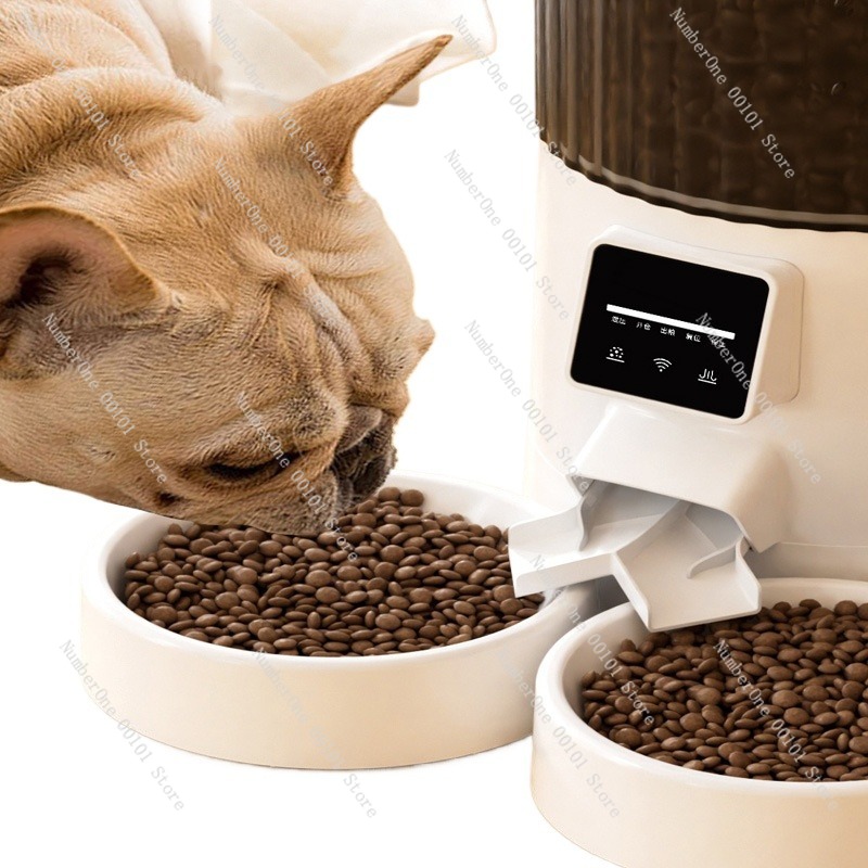 Automatic Pet Feeder - スマートペットフィーダー自動猫犬用フードディスペンサー時間指定定量給餌リモコンアプリインテリジェント給餌機