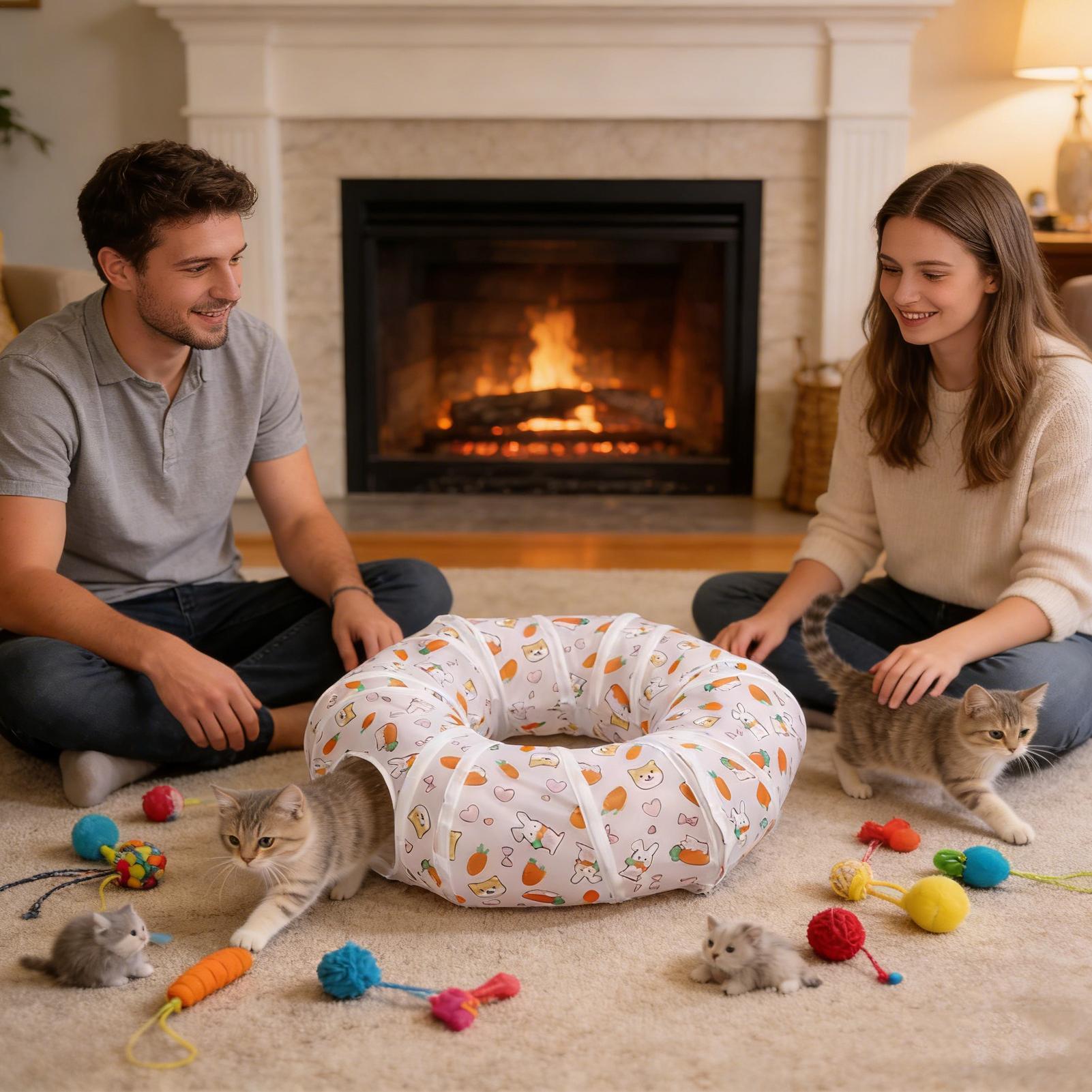 猫用トンネル　インタラクティブ折りたたみ式迷路おもちゃ　柔軟 - Cat Tunnel Toy のレビューと価格