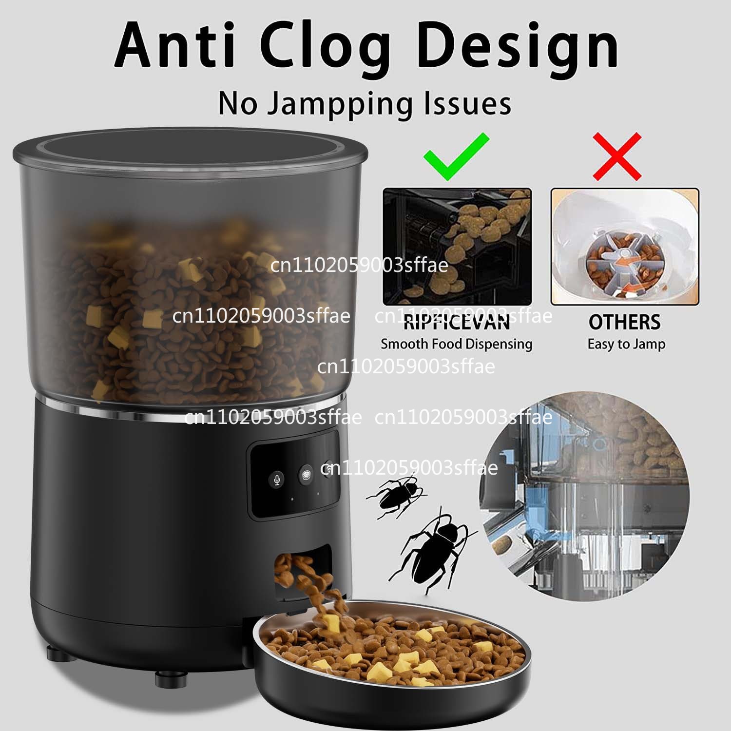 4L電子式タイマー付き自動ペットフィーダー、犬用フードディス - Automatic Pet Feeder のレビューと価格