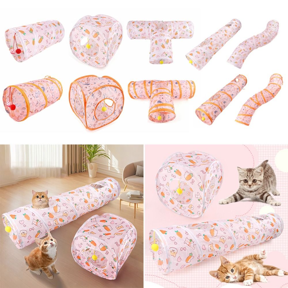 楽しいポリエステル+スチールワイヤー製キャットトンネルチュー - Cat Tunnel Toy のレビューと価格