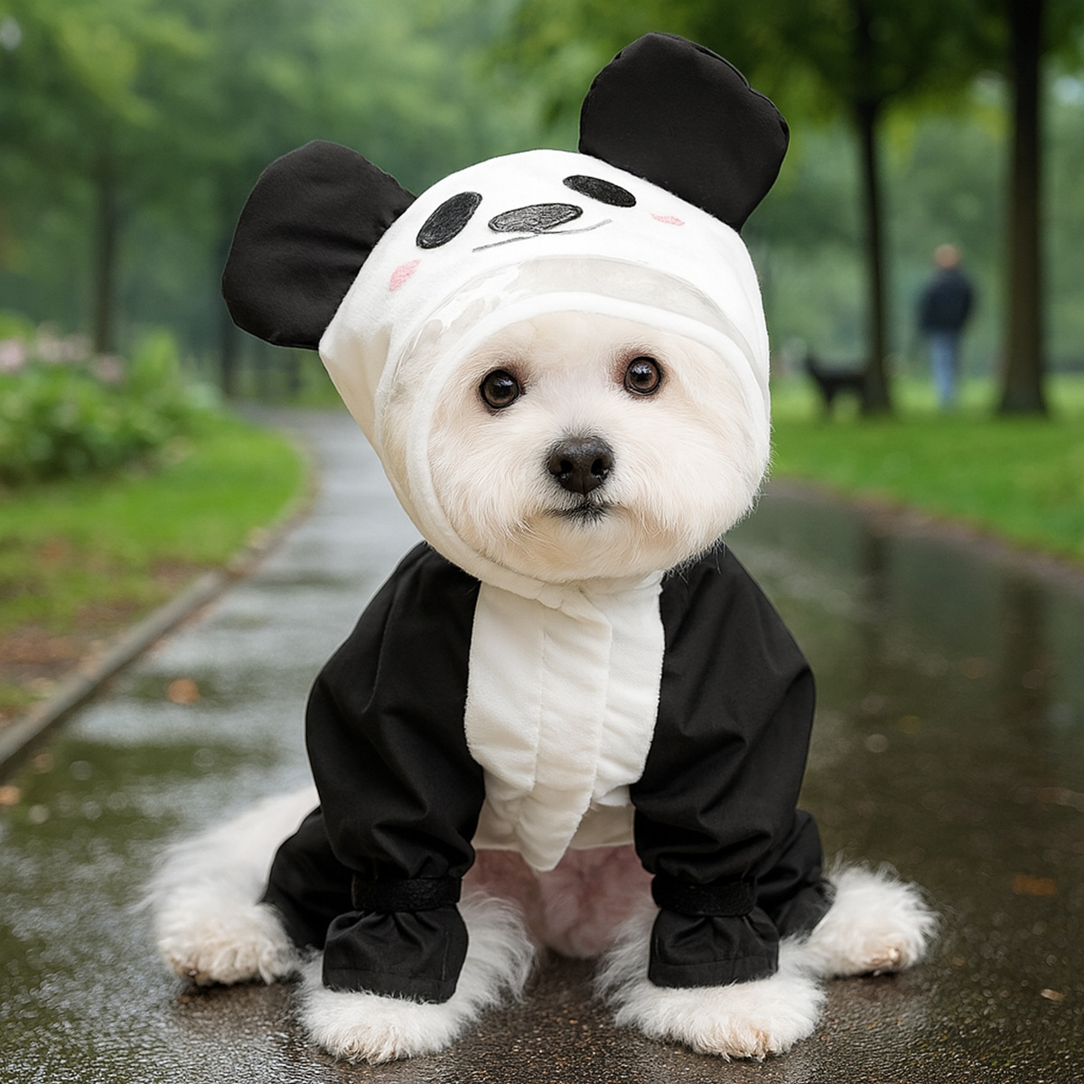 パンダハロウィンコスプレ防水衣装犬服小型犬種子犬動物ペットレ - Pet Supplies York のレビューと価格