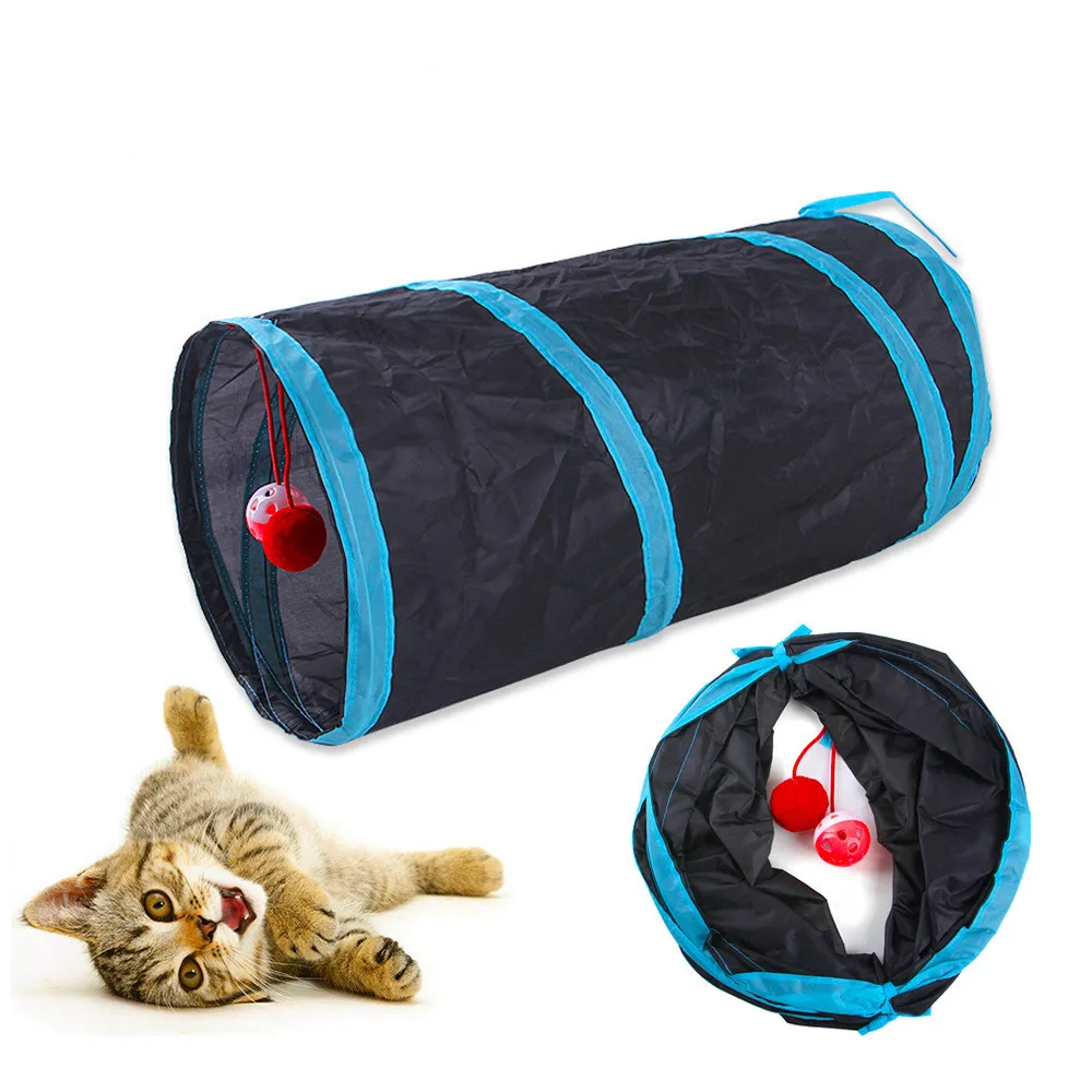 猫トンネル 折りたたみ式猫トンネル ペット用品 Cat S  - Cat Tunnel Toy のレビューと価格