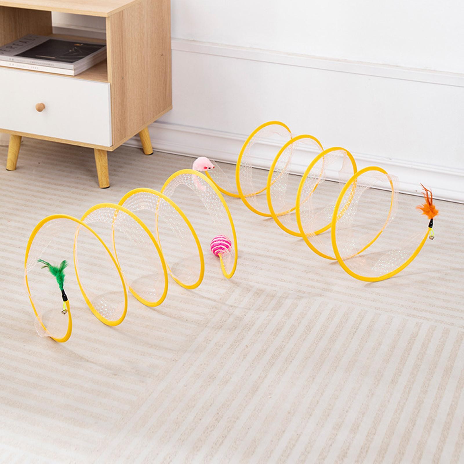 猫用おもちゃトンネル　セルフプレイ　折りたたみ式携帯用プレイ - Cat Tunnel Toy のレビューと価格