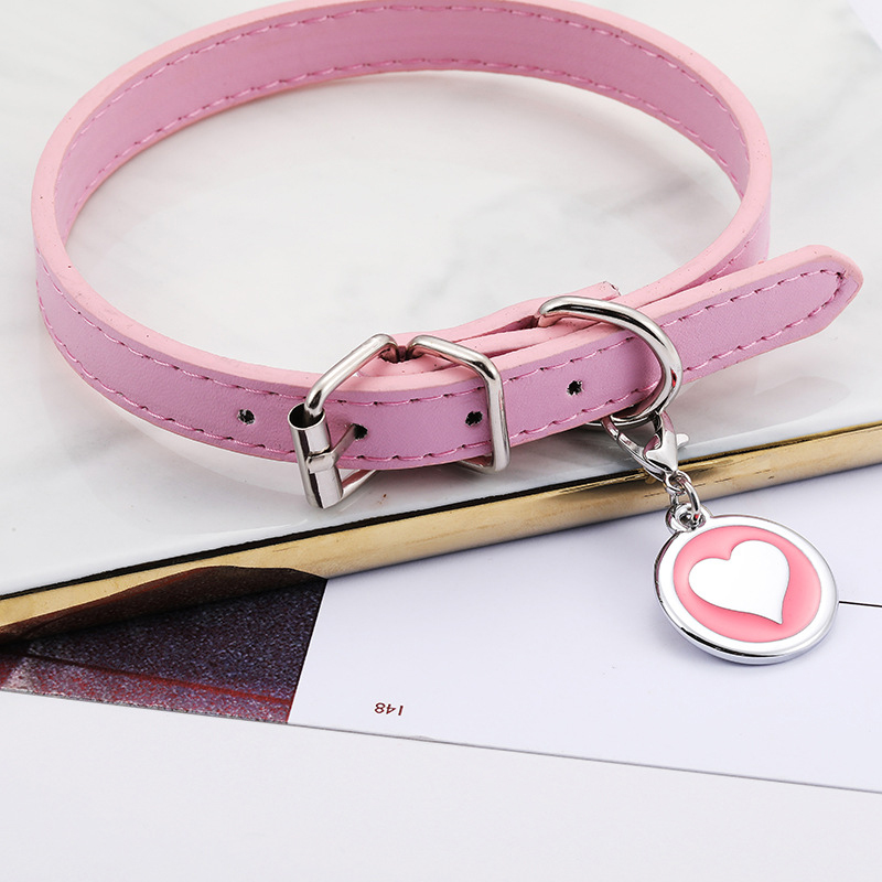 犬と猫のための革の首輪,金属ラベル,レーザータグ,ペット用品 - Pet Supplies Login のレビューと価格