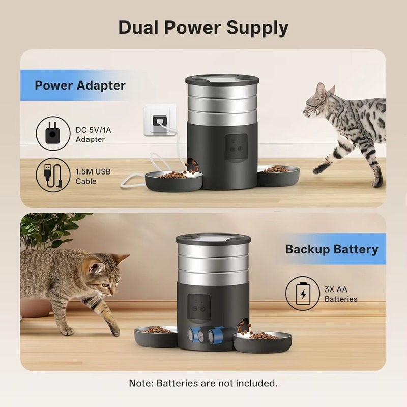 4.5L自動スマートペットフィーダー、時間指定・定量給餌、W - Automatic Pet Feeder のレビューと価格