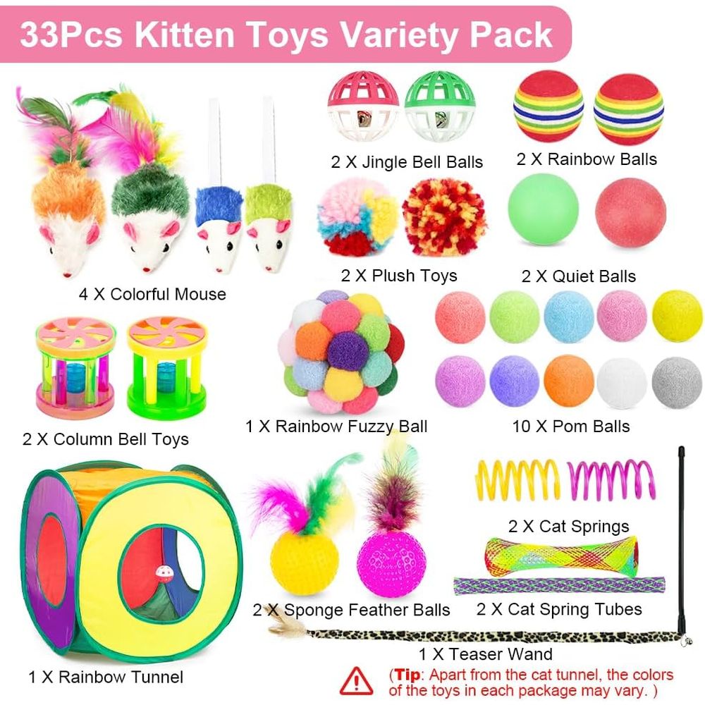 33個入り 猫用おもちゃ 室内猫用 折りたたみ式キティトンネ - Cat Tunnel Toy のレビューと価格