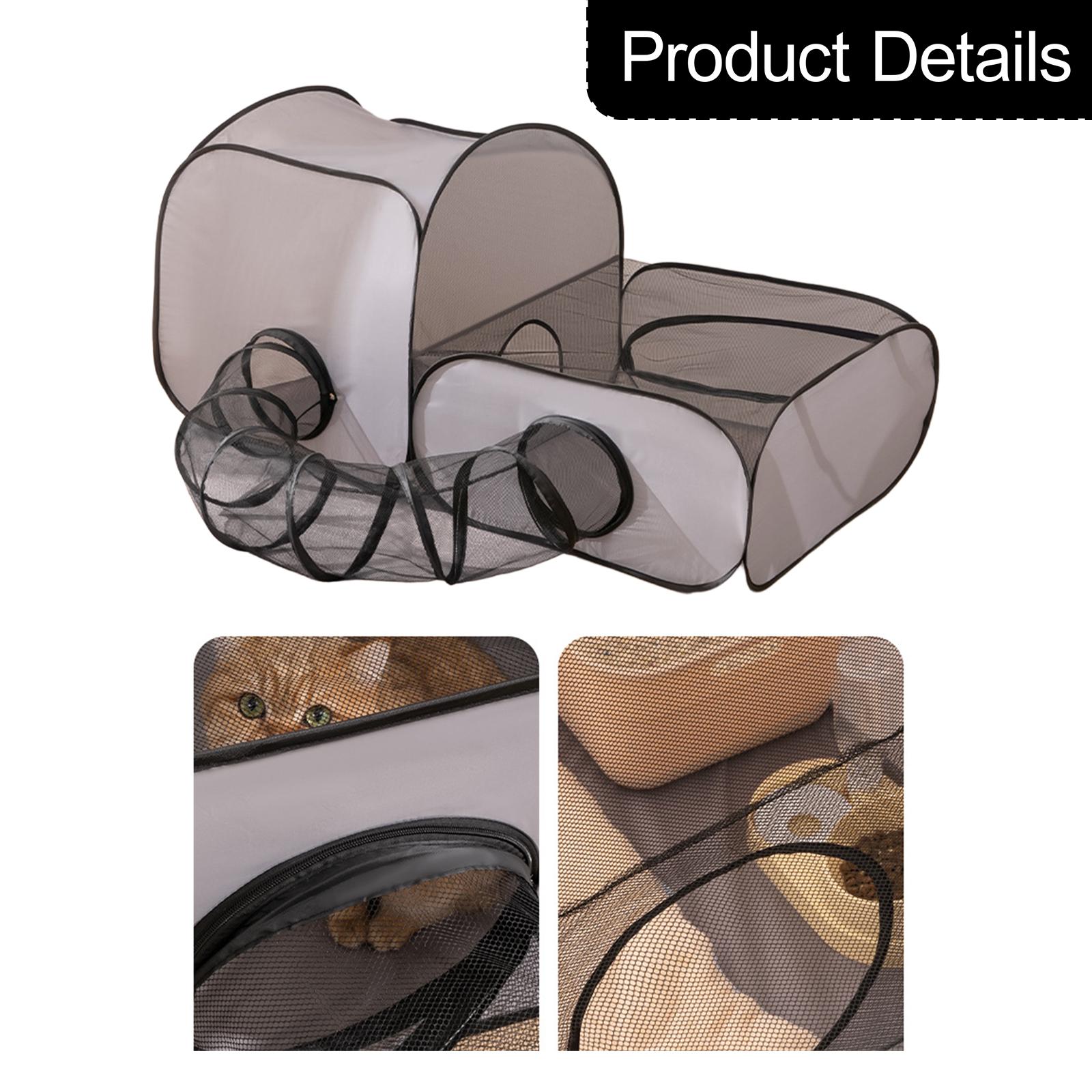 猫用チューブトンネルケージハウス折りたたみ式ポータブル隠れ家 - Cat Tunnel Toy のレビューと価格