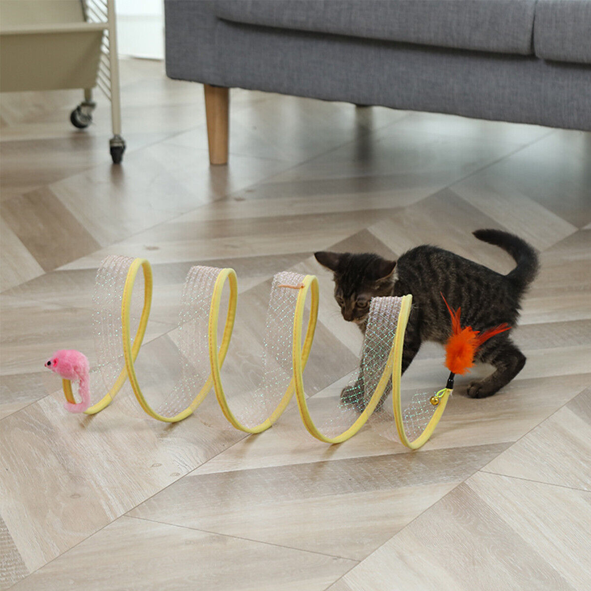 折りたたみ猫トンネル S タイプ猫トンネルスプリングおもちゃ - Cat Tunnel Toy のレビューと価格