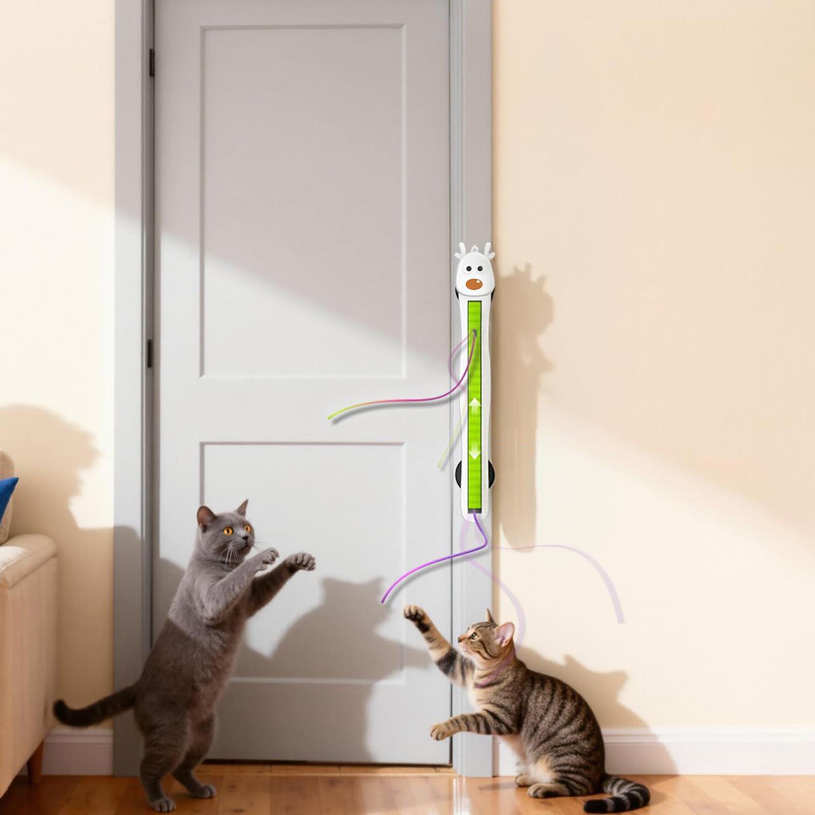 電子猫用おもちゃ 壁掛け式フライングロープ インタラクティブ - Cat Tunnel Toy のレビューと価格
