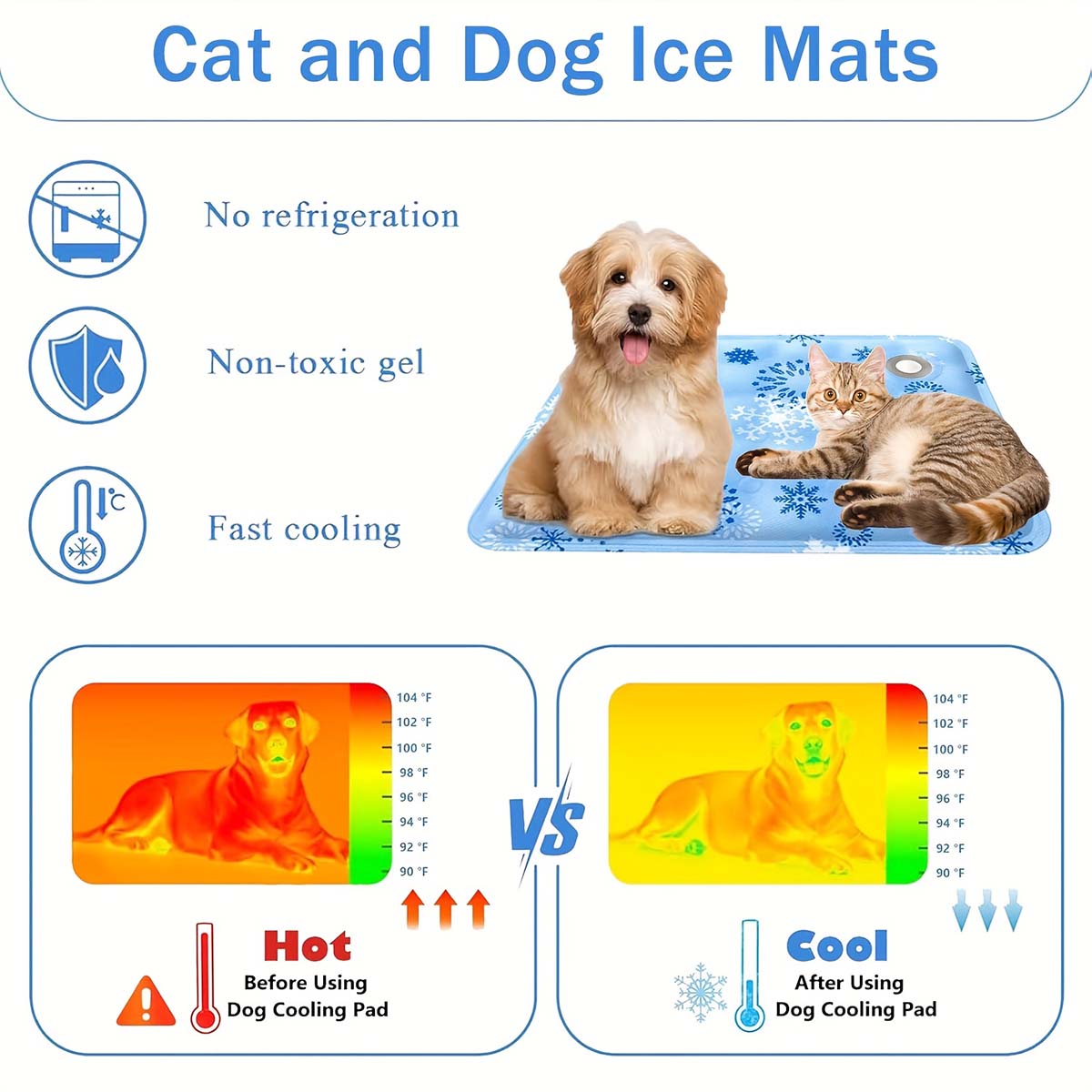 夏用ペットマット、ペットアイスマット、犬用マット、犬用ベッド - Pet Supplies Warehouse のレビューと価格
