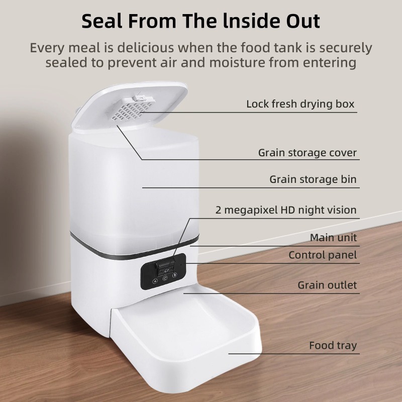 【2026】6Lインテリジェント自動給餌器、ナイトビジョンカ - Automatic Pet Feeder のレビューと価格