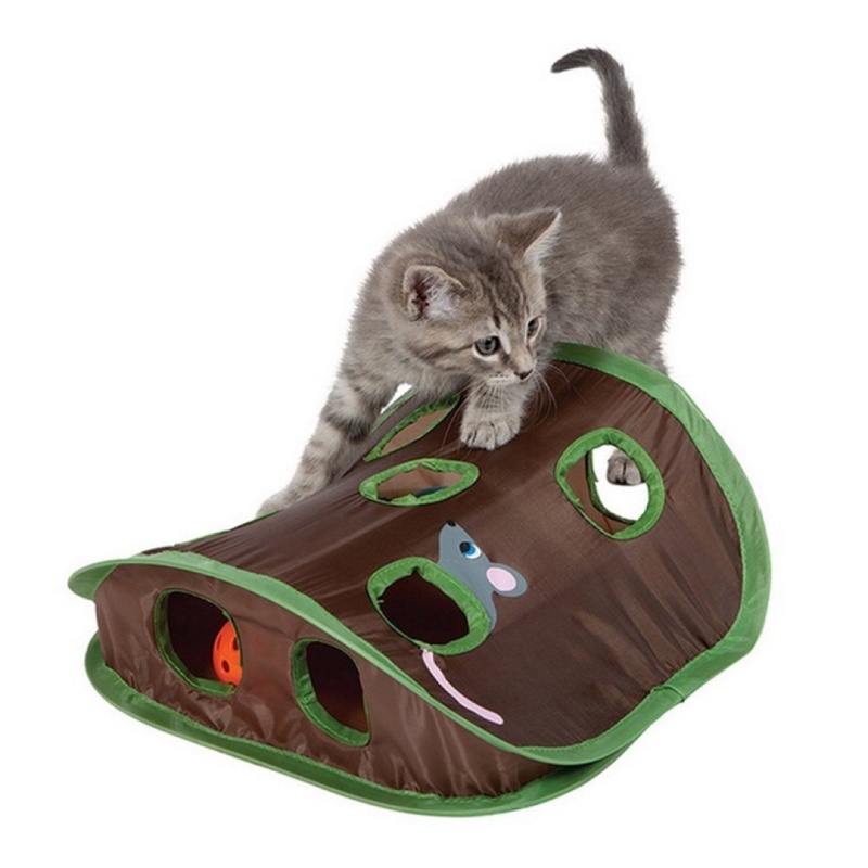 インタラクティブで可愛いペット用猫のおもちゃ - 折りたたみ - Cat Tunnel Toy のレビューと価格