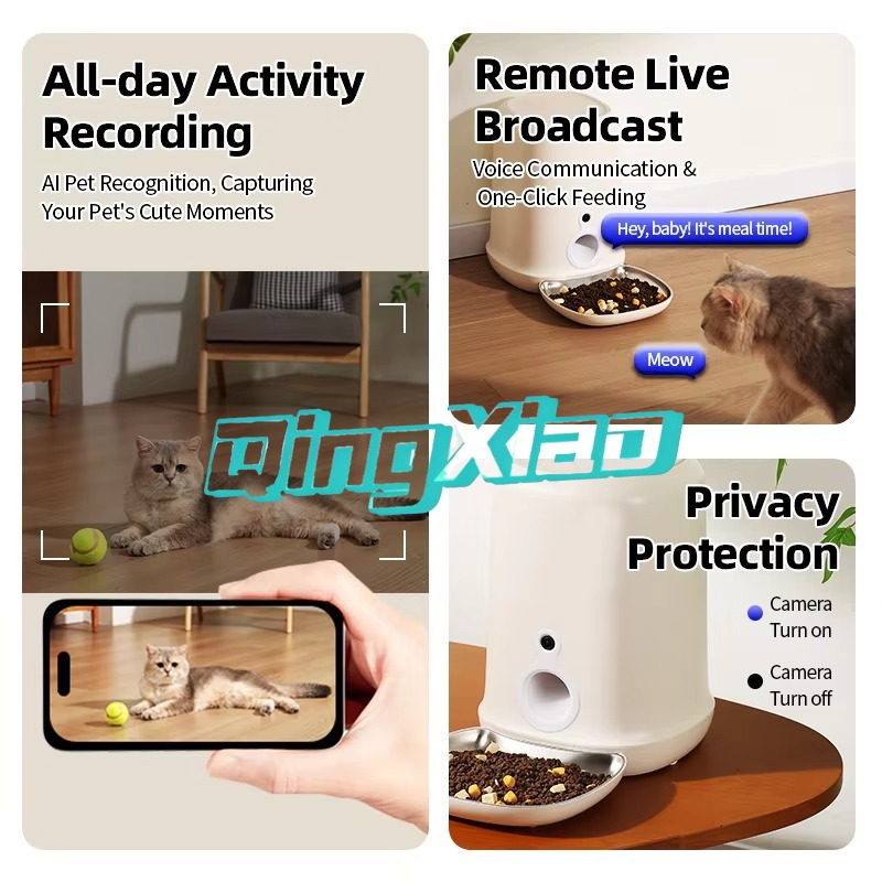 全自動スマート4Lステンレス製ペットフィーダー新デザイン多機 - Automatic Pet Feeder のレビューと価格